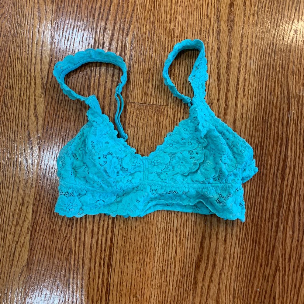 Teal aerie bralette (small)
